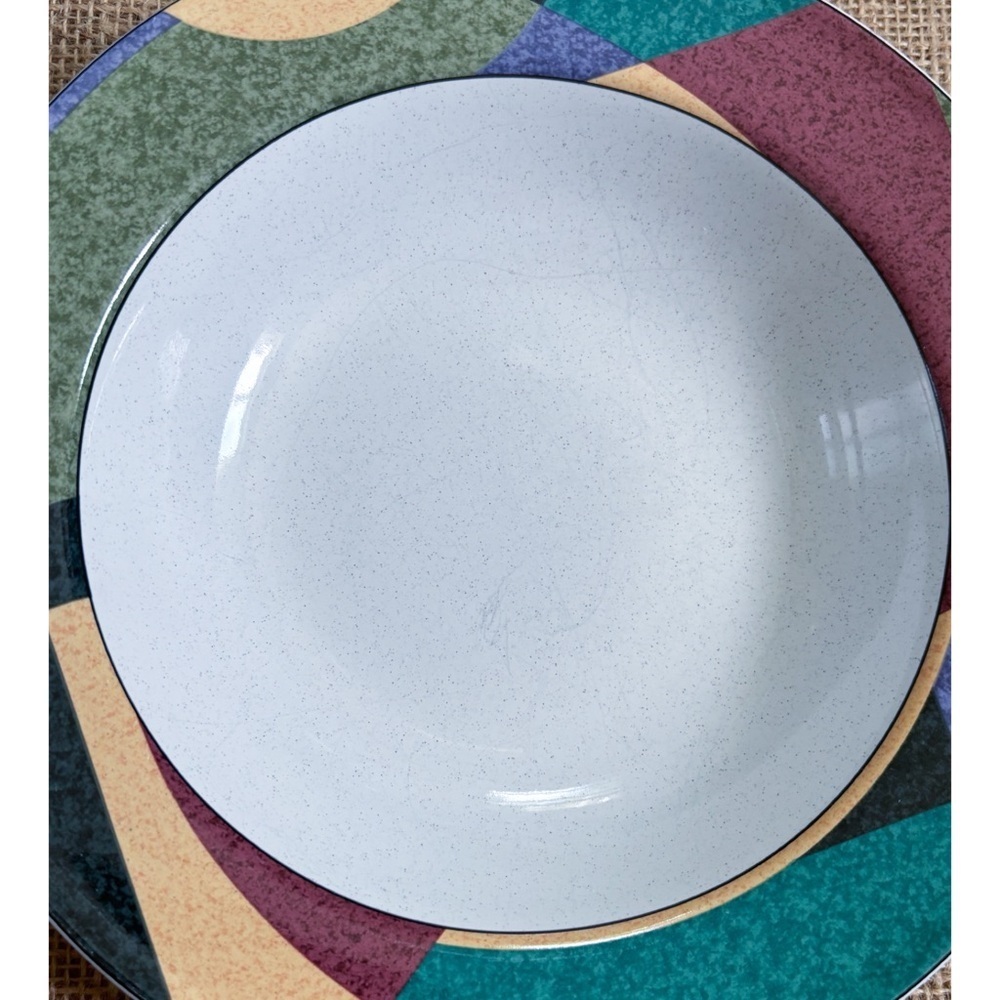 Vintage Studio Nova Impulse Bowl Set Abstract Geometric Speckled New Wave Funky - Picture 3 of 6